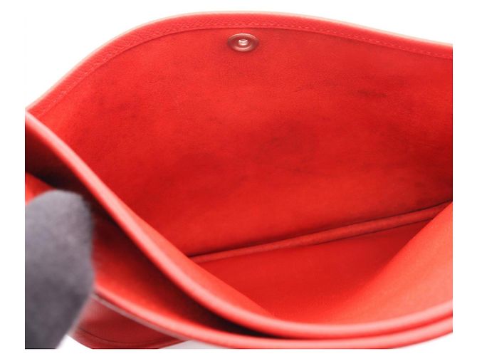 Hermès Borsa a tracolla Hermes Evelyne 2 PM Rouge Casaque Rosso - vista 6