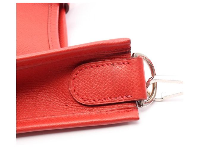 Hermès Borsa a tracolla Hermes Evelyne 2 PM Rouge Casaque Rosso - vista 9