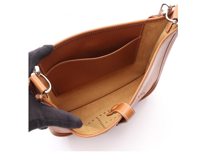 Hermès Borsa a tracolla Hermes Evelyne 1 PM Marrone - vista 3