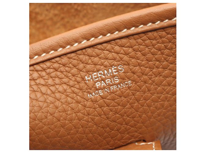 Hermès Borsa a tracolla Hermes Evelyne 3 Trois PM Gold Marrone - vista 4