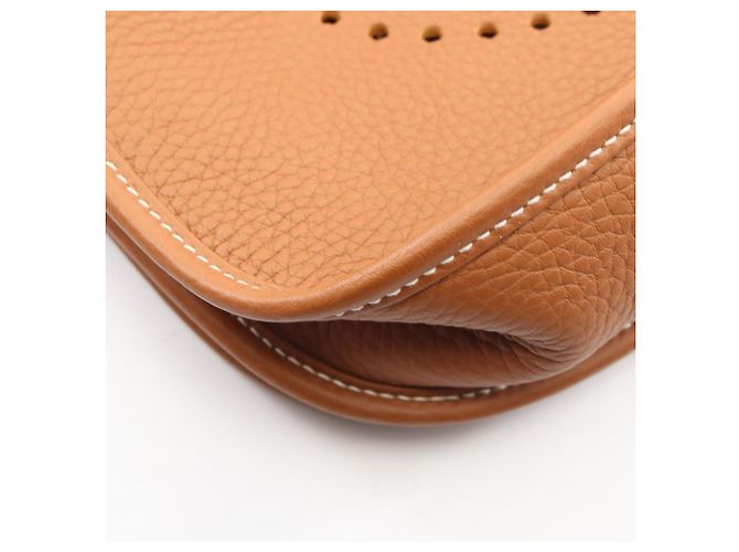Hermès Borsa a tracolla Hermes Evelyne 3 Trois PM Gold Marrone - vista 6