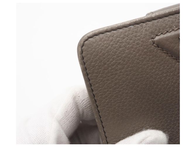 Cartera de piel de becerro de Prada Gris - vista 9