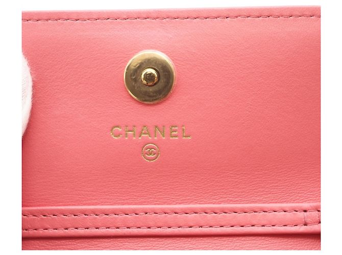 CHANEL Matelassé Bejeweled Lambskin Chain Shoulder Bag Rosa - vista 14
