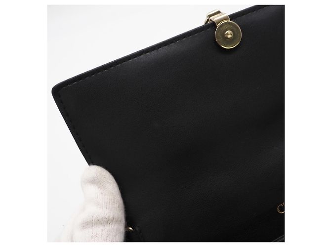 Pochette Daily Chain in agnello cannage Christian Dior Nero - vista 11