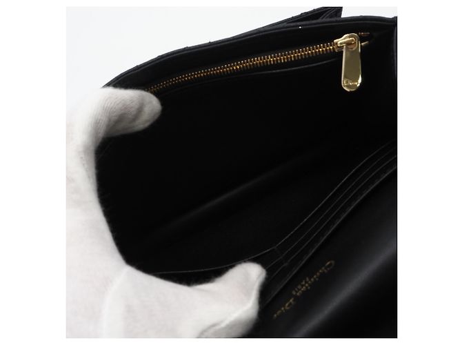 Pochette Daily Chain in agnello cannage Christian Dior Nero - vista 12