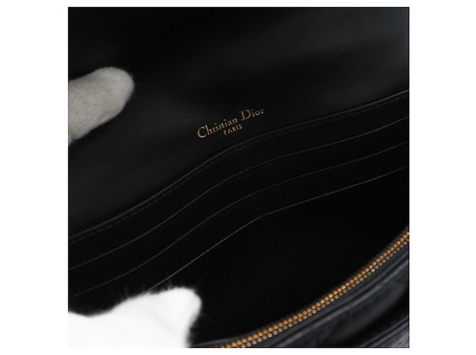 Pochette Daily Chain in agnello cannage Christian Dior Nero - vista 16