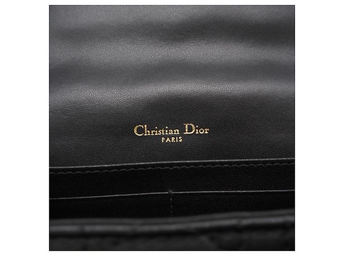 Pochette Daily Chain in agnello cannage Christian Dior Nero - vista 17