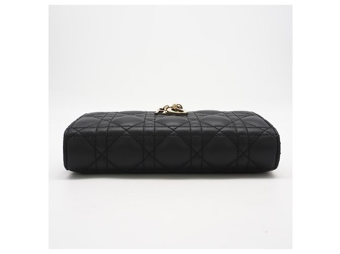 Pochette Daily Chain in agnello cannage Christian Dior Nero - vista 7