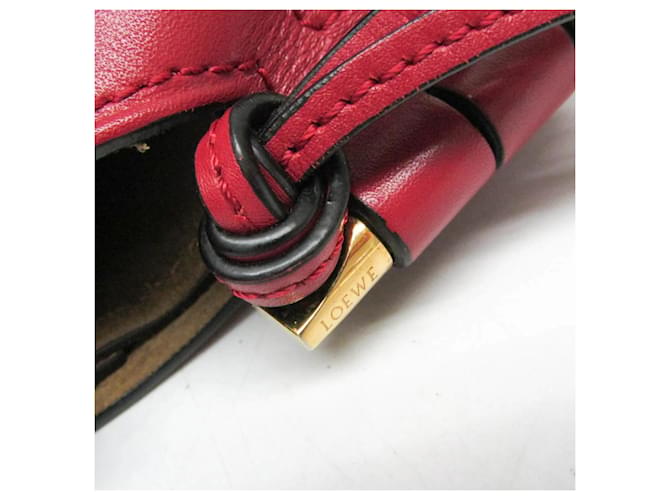 Loewe Metal Gate Leather Small Rosso - vista 7