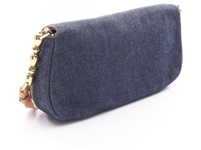 Borsa a Spalla Christian Dior Dior Maris Pearl Beige Blu navy - vista 2