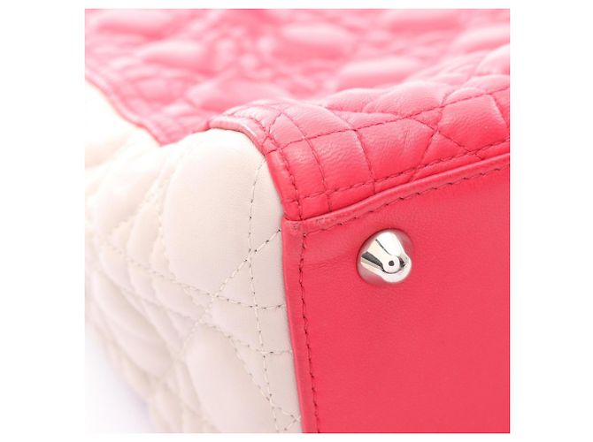 Borsa Christian Dior Dior Lady Large Cannage Marrone Rosa - vista 11