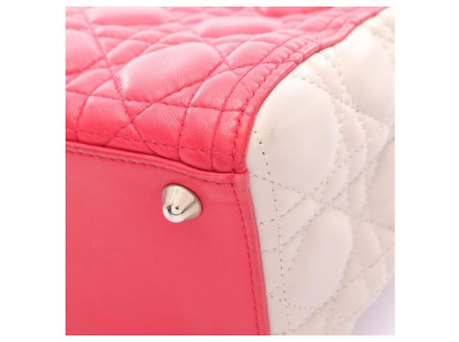 Borsa Christian Dior Dior Lady Large Cannage Marrone Rosa - vista 12