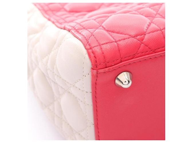Borsa Christian Dior Dior Lady Large Cannage Marrone Rosa - vista 13