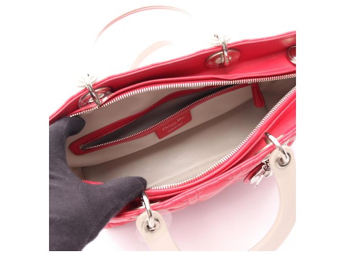 Borsa Christian Dior Dior Lady Large Cannage Marrone Rosa - vista 3