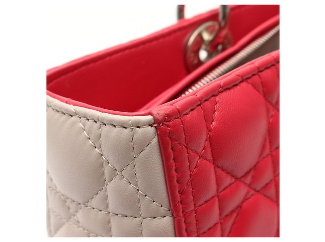 Borsa Christian Dior Dior Lady Large Cannage Marrone Rosa - vista 7