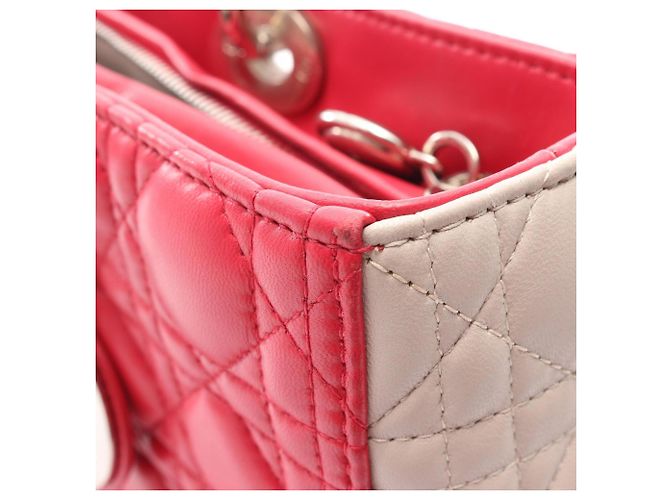 Borsa Christian Dior Dior Lady Large Cannage Marrone Rosa - vista 8
