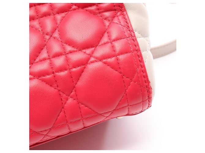 Borsa Christian Dior Dior Lady Large Cannage Marrone Rosa - vista 9