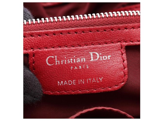 Bolso Tote con Correa de Hombro con Cadena Christian Dior Lutrant Roja - vista 4
