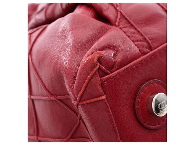 Bolso Tote con Correa de Hombro con Cadena Christian Dior Lutrant Roja - vista 6