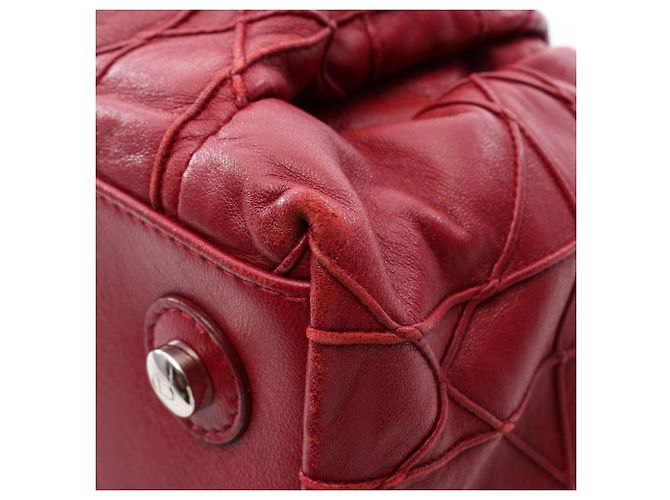Bolso Tote con Correa de Hombro con Cadena Christian Dior Lutrant Roja - vista 7
