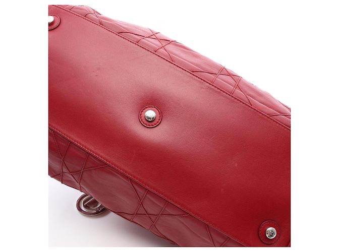 Bolso Tote con Correa de Hombro con Cadena Christian Dior Lutrant Roja - vista 9