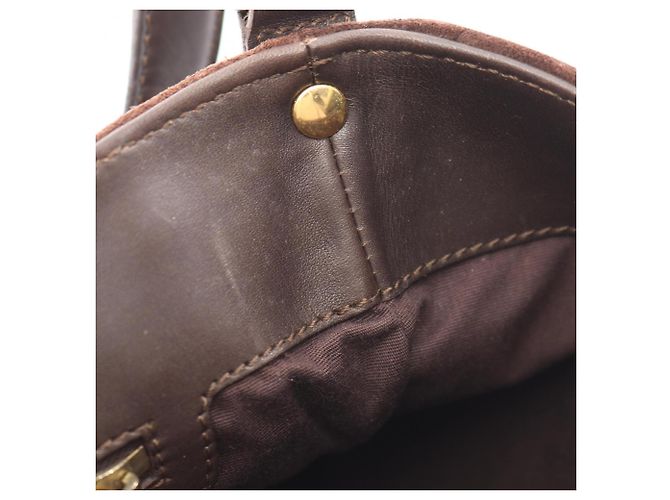Céline Borsa a tracolla Celine C Blazon in scamosciato marrone - vista 5