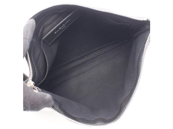 Borsa Balenciaga Navy Clip M Second Nero Crudo - vista 3