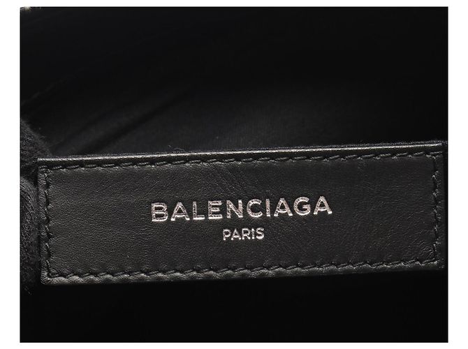 Borsa Balenciaga Navy Clip M Second Nero Crudo - vista 4