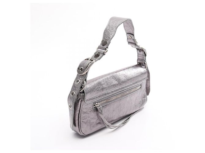 Borsa a spalla Balenciaga Le Cagole S Argento - vista 2