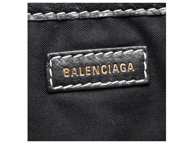 Clutch Balenciaga BAZAR Nero Bianco Blu - vista 4