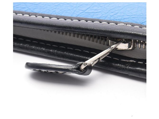 Clutch Balenciaga BAZAR Nero Bianco Blu - vista 5