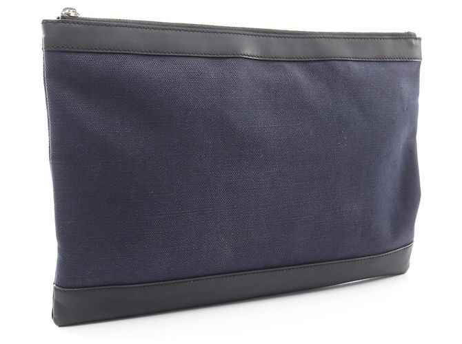Clutch Balenciaga Navy Clip L Nero Blu navy - vista 2