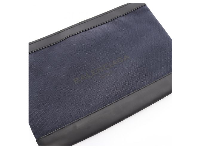 Clutch Balenciaga Navy Clip L Nero Blu navy - vista 7