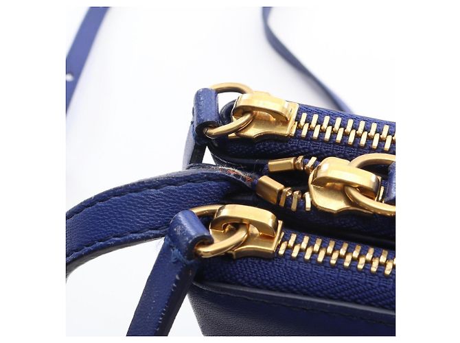 Céline Borsa a tracolla Celine TRIO SMALL in blu - vista 10