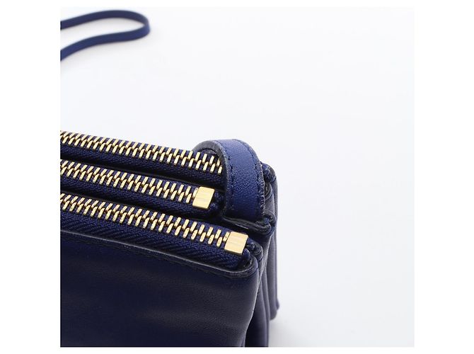 Céline Borsa a tracolla Celine TRIO SMALL in blu - vista 11