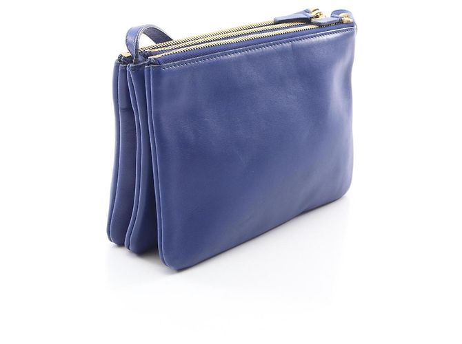 Céline Borsa a tracolla Celine TRIO SMALL in blu - vista 2