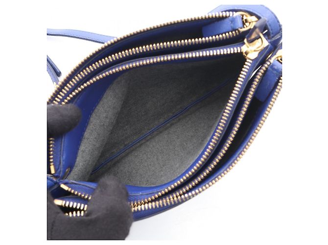 Céline Borsa a tracolla Celine TRIO SMALL in blu - vista 3