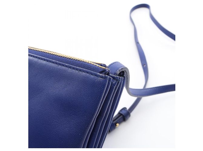 Céline Borsa a tracolla Celine TRIO SMALL in blu - vista 8