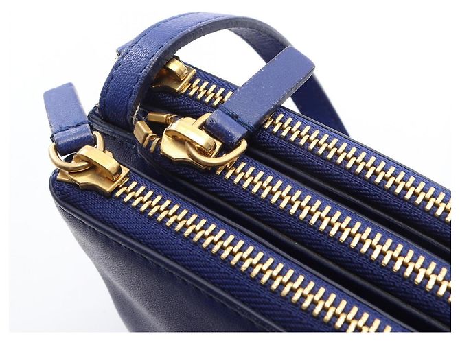 Céline Borsa a tracolla Celine TRIO SMALL in blu - vista 9