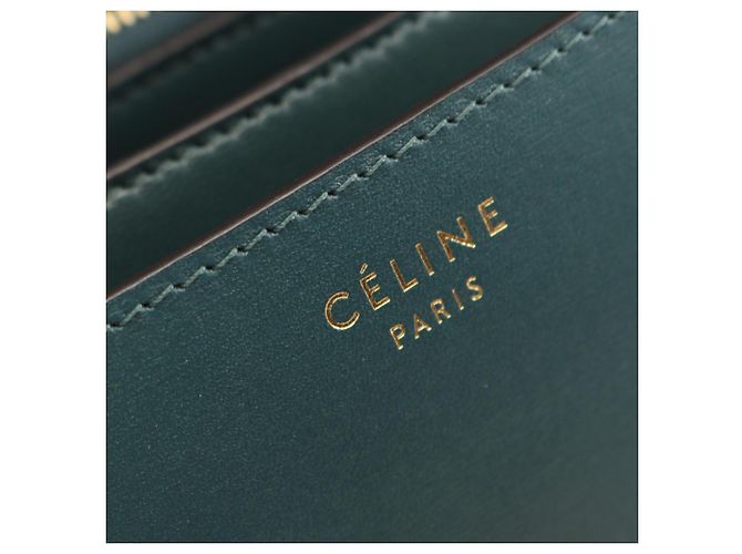 Céline Celine Classic Box Medium Schultertasche Grün - Ansicht 4