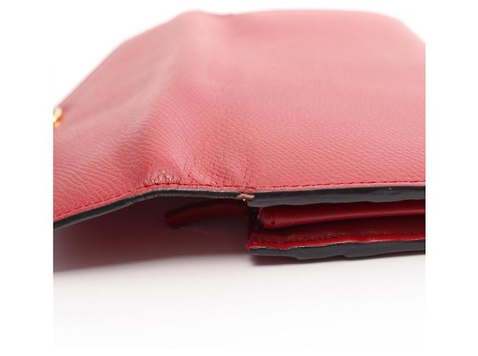 Fendi Red Leather Bi-fold Long Wallet - view 8