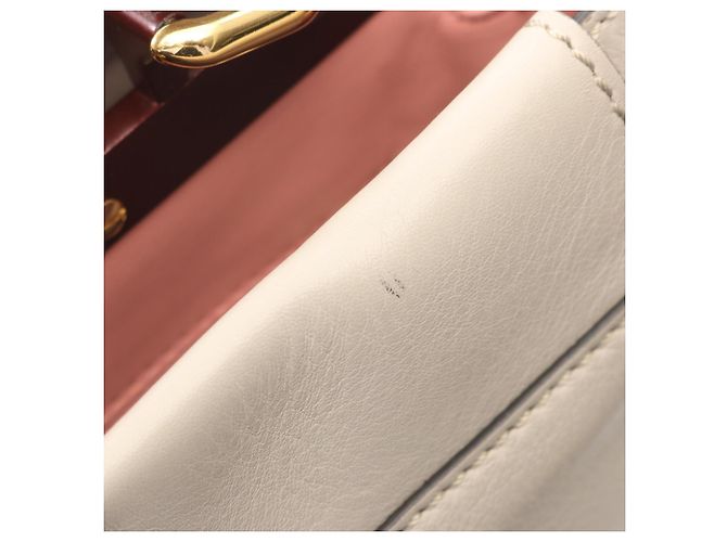 Borsa Fendi Peekaboo Regular 2-Way Beige - vista 5