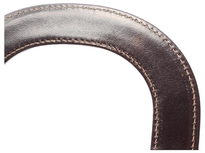 Borsa Fendi Zucca marrone e nera in pelle e tela Nero - vista 9