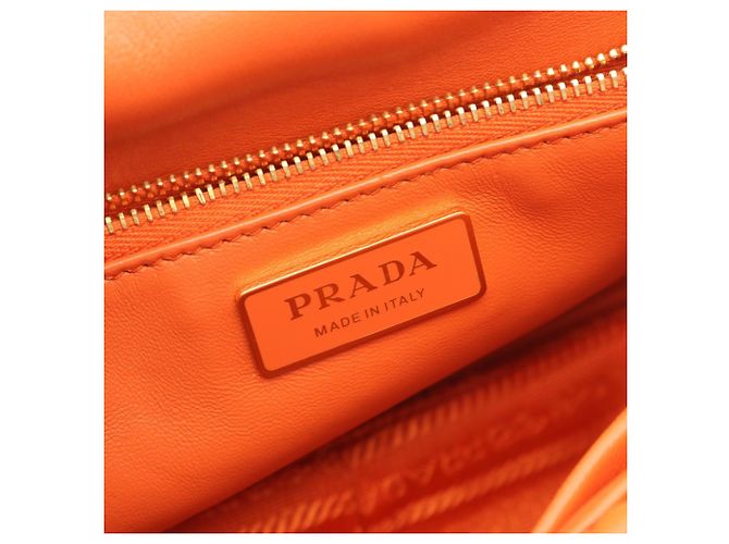 Borsa a 2 vie in pelle Prada Arancione - vista 4