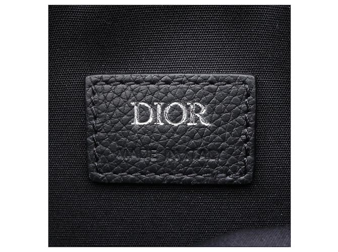 Borsa a tracolla Christian Dior Saddle Bag Oblique Beige Blu navy - vista 4