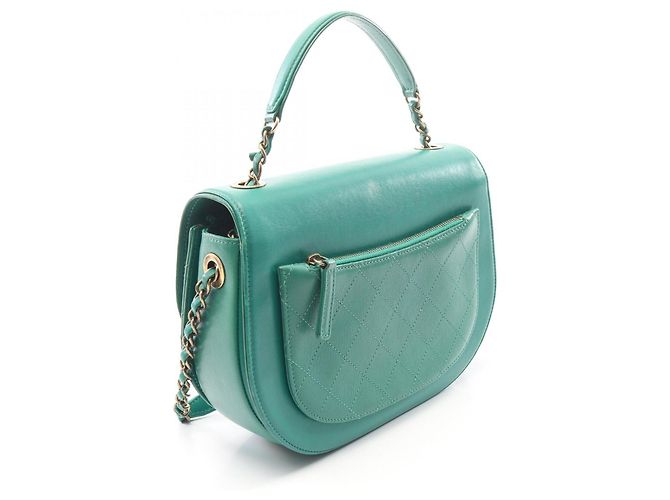 Borsa a Spalla 2-Way Matelassé Chanel Verde - vista 2