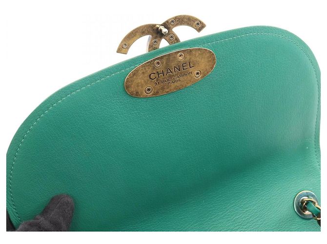 Borsa a Spalla 2-Way Matelassé Chanel Verde - vista 7