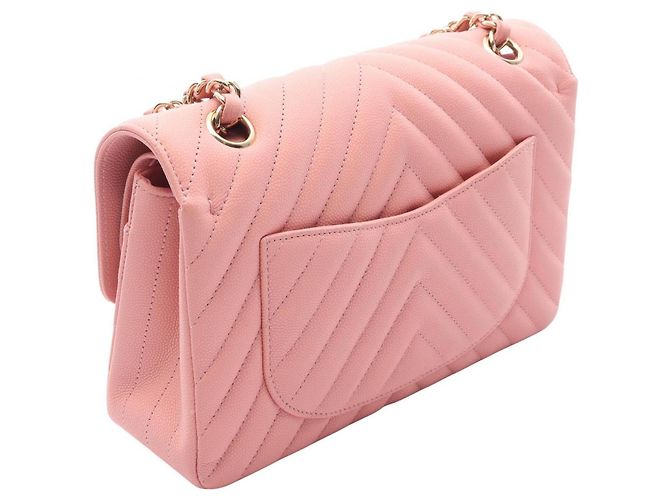 Borsa a tracolla Chanel Matelassé Double Flap Rosa - vista 2