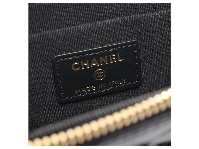 Clutch Chanel Matelassé in pelle di vitello granulata Nero - vista 4