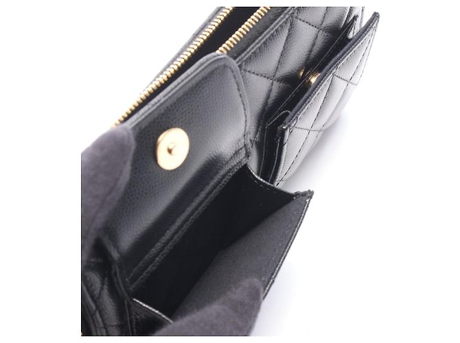 Clutch Chanel Matelassé in pelle di vitello granulata Nero - vista 6